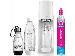 Sodastream Terra Vorteilspack Wassersprudler mit 3 Flaschen, CO² Zylinder inklusive , Weiß