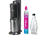 Sodastream Crystal 3.0 Quick-Connect Wassersprudler mit 1 Flasche, CO&sup2; Zylinder inklusive , Schwarz