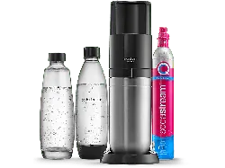 Sodastream E-Duo Wassersprudler mit 2 Flaschen, CO² Zylinder inklusive , Titan
