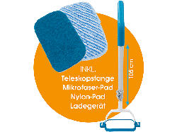 MEDIA SHOP M34586 Livington Akku Multi-Scrubber, Weiß/Blau