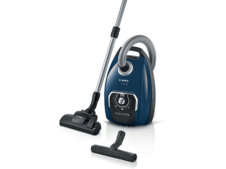 Bosch BGB75X494 Bodenstaubsauger mit Beutel (69 dB(A), maximale Leistung: 650 Watt, Blau)