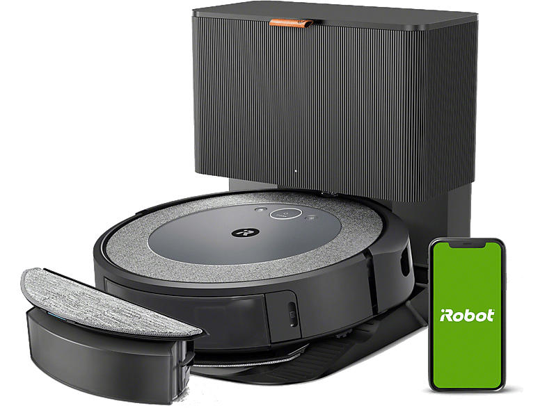 iRobot I5+ Roomba Combo Saug- und Wischroboter inkl. Clean Base®Station (Schwarz)