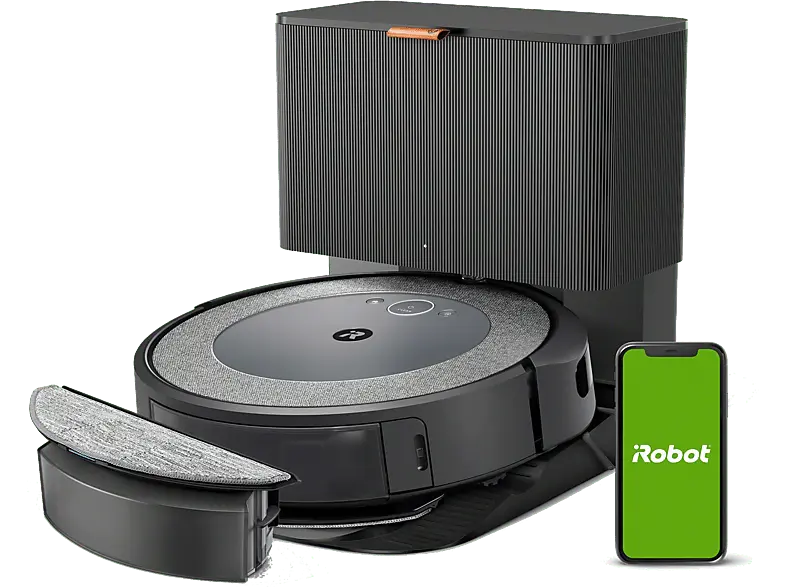 iRobot I5+ Roomba Combo Saug- und Wischroboter inkl. Clean Base®Station (Schwarz)