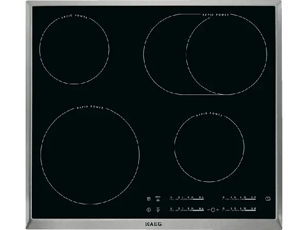 AEG HK 654850 XB Strahlungsheizungskochfeld (576 mm breit, 4 Kochfelder, Glaskeramik, Autarkes Kochfeld)