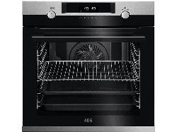 AEG BPE55526BM 6000 Steambake Backofen mit Feuchtigkeitszugabe (71 l, Schwarz/Edelstahl, 595 mm breit, A+)