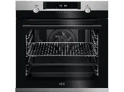 AEG BPE55526BM 6000 Steambake Backofen mit Feuchtigkeitszugabe (71 l, Schwarz/Edelstahl, 595 mm breit, A+)