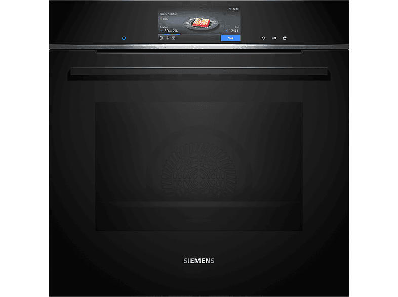 Siemens HS758G3B1 iQ700, Backofen mit Backofenassistenten und Sprachsteuerung (71 l, Schwarz, 594 mm breit, A+, Dampfgarfunktion)