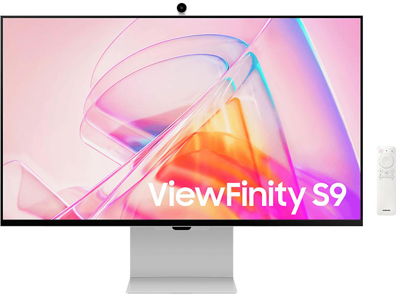 Samsung ViewFinity S90PC Monitor, 27 Zoll UHD 5K, 60Hz, 5ms (GTG), 600cd, IPS Panel, USB-Hub, HDR10, WLAN, Webcam, Silber