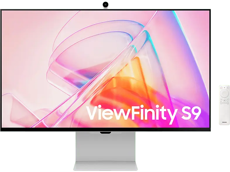 Samsung ViewFinity S90PC Monitor, 27 Zoll UHD 5K, 60Hz, 5ms (GTG), 600cd, IPS Panel, USB-Hub, HDR10, WLAN, Webcam, Silber