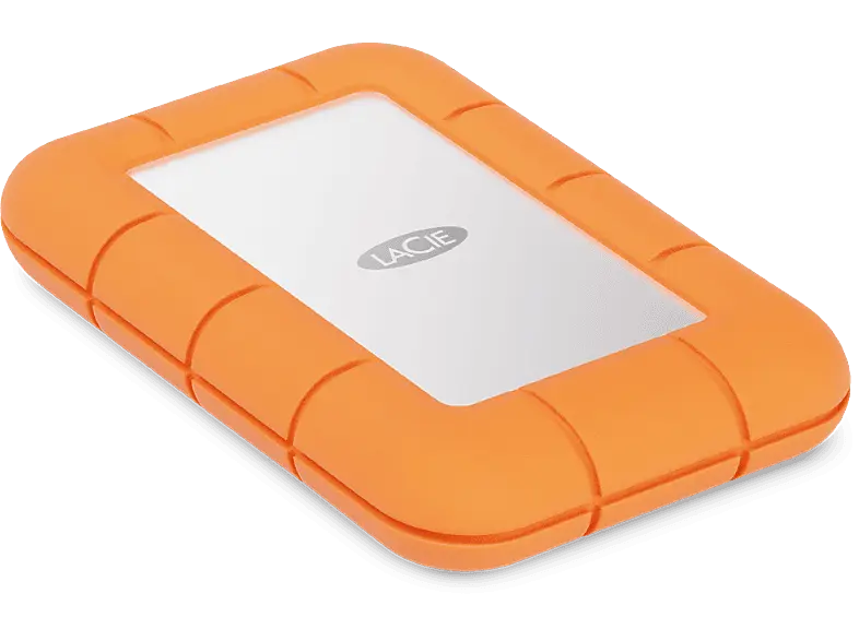 LACIE 500 GB Rugged Mini SSD Festplatte, Extern, USB-C 3.2 Gen 2x2, Bis 2000 MB/s, IP54, Orange