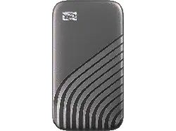 Western Digital 1TB WD My Passport SSD externe USB-C USB 3.2 Gen 2 (Externes NVMe Solid-State bis zu 1050 MB/s, Sturzfest Meter - Space-Grau); Festplatte