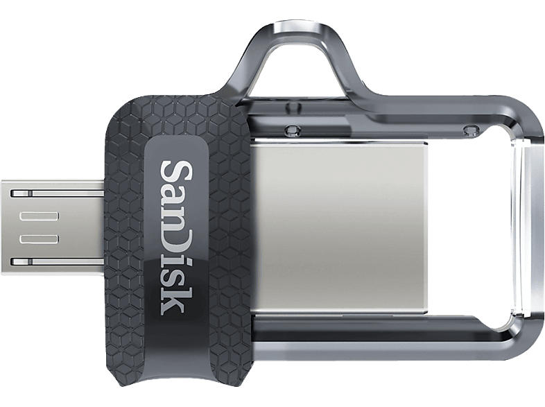 SanDisk 64GB Ultra Dual Drive m3.0 USB 3.0 Stick, Flash-Laufwerk, microUSB- und Typ-A-Steckverbindern; USB Stick