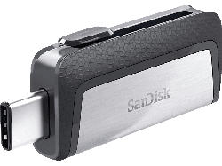 SanDisk 32GB Ultra Dual Drive USB Type-C Stick, Flash-Laufwerk USB Typ-C- und Typ-A-Steckverbindern; USB Stick