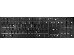 Cherry KW 9100 slim Tastatur, Bluetooth, 2.4 GHz USB, qwertz, Schwarz/Silber