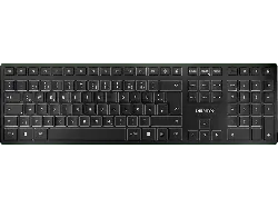 Cherry KW 9100 slim Tastatur, Bluetooth, 2.4 GHz USB, qwertz, Schwarz/Silber