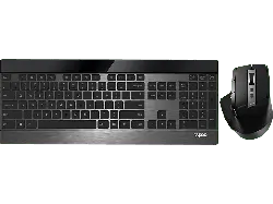 RAPOO 187096 Kabelloses ultraflaches Multi-Mode-Deskset "9900M", Schwarz; Desktop Set