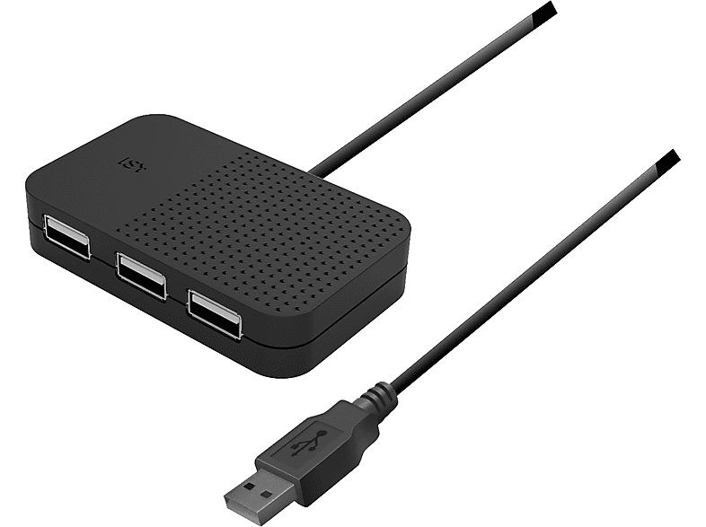 ISY IHU 1001-1 USB-A 2.0 Hub (Passiv) Schwarz; USB-Hub