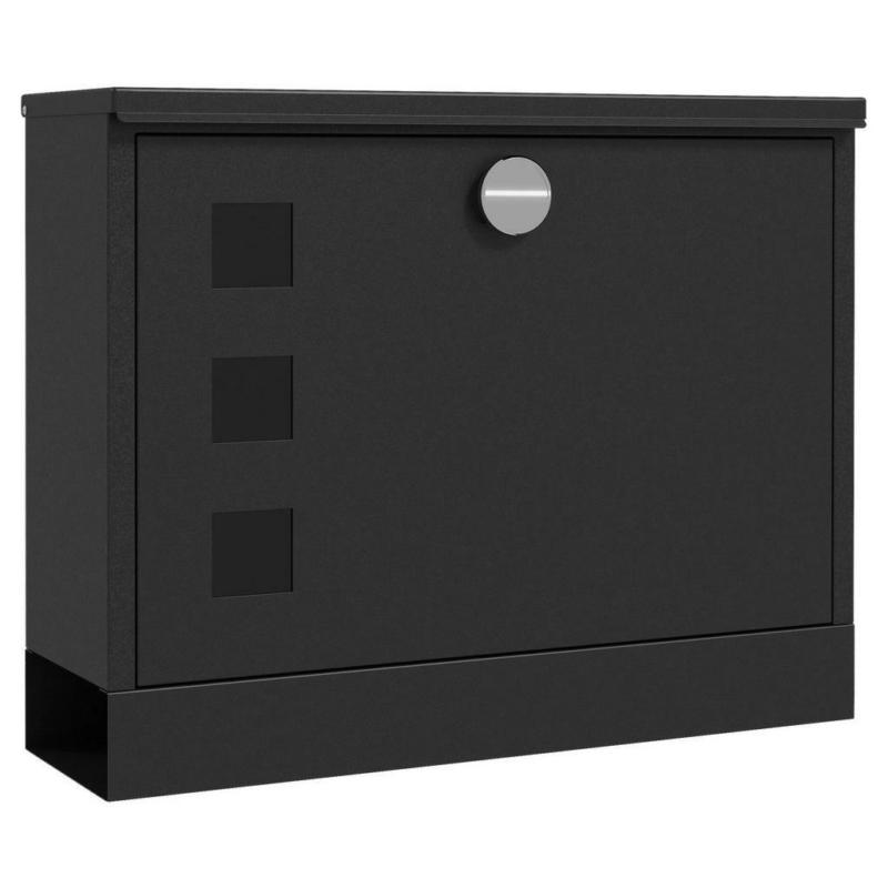 HOMCOM Briefkasten schwarz B/H/L: ca. 11,5x36,5x29 cm