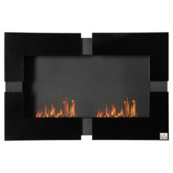 HOMCOM Ethanol-Kamin schwarz Edelstahl B/H/L: ca. 18x90x60 cm