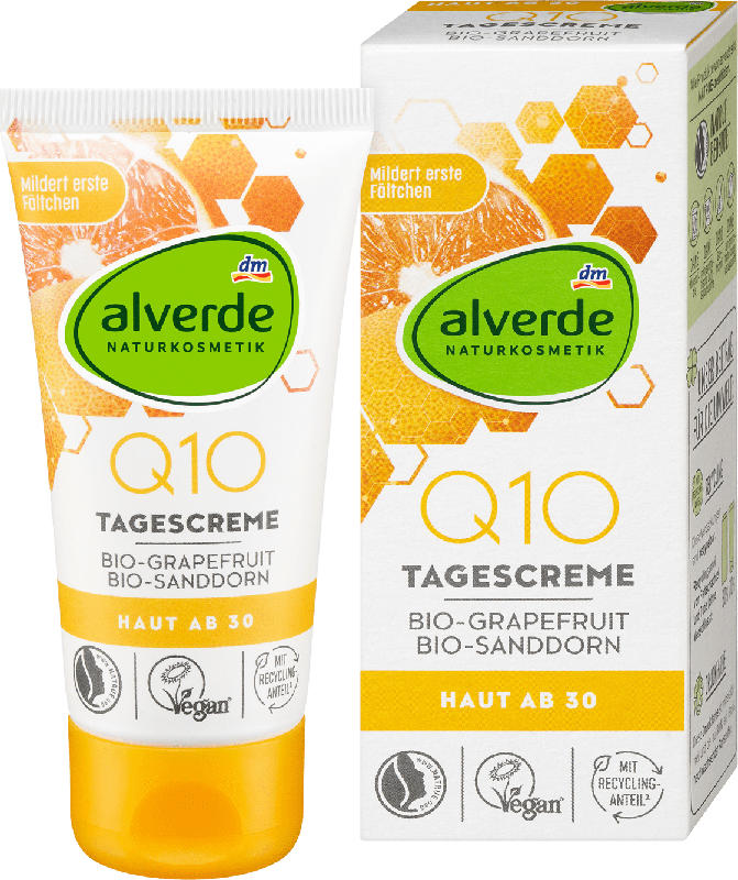 alverde NATURKOSMETIK Q10 Tagescreme Bio-Grapefruit & Bio-Sanddorn