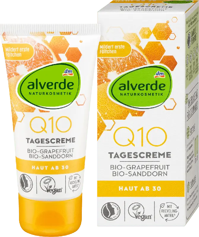 alverde NATURKOSMETIK Q10 Tagescreme Bio-Grapefruit & Bio-Sanddorn