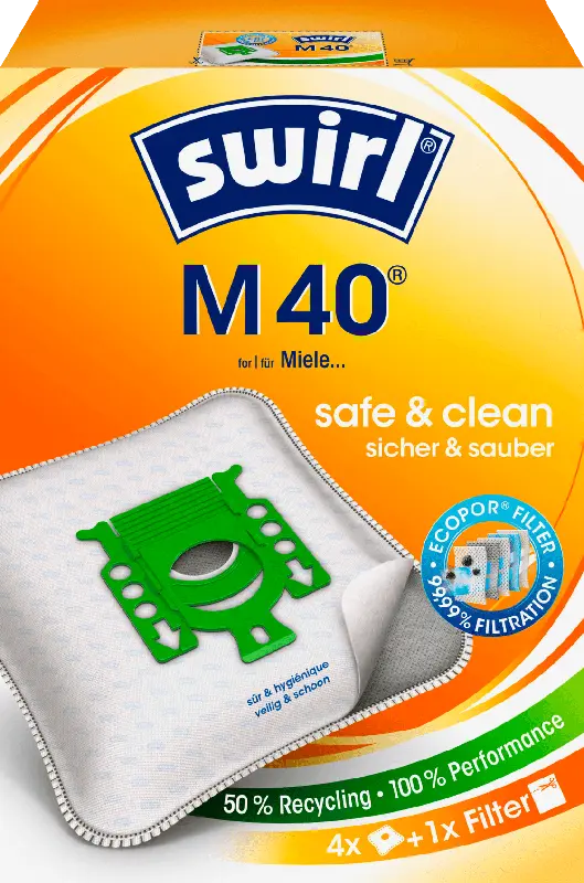 Swirl MicroPor Plus Staubsaugerbeutel M40