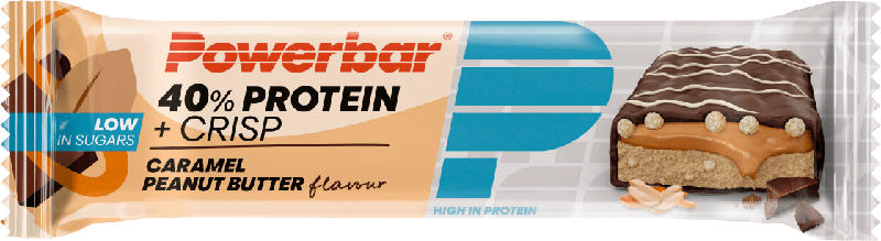 PowerBar Proteinriegel 40% Protein + Crisp, Caramel Peanutbutter Geschmack