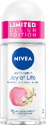 NIVEA Antitranspirant Deo Roll-on Joy of Life mit Rosen & Lilien Duft