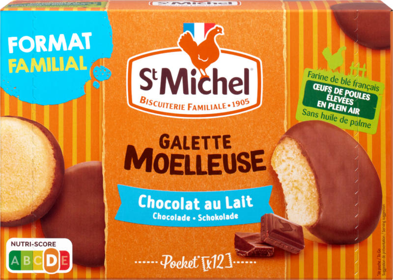 Galette Moelleuse St Michel, au chocolat au lait, 360 g