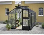 Hornbach Gewächshaus Juliana Compact inkl. Sicherheitsglas 3 mm 224 x 368 cm anthrazit