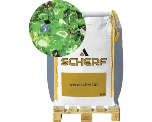 Glassplitt Garten-Grün 4-8 mm, 1000 kg Bigbag