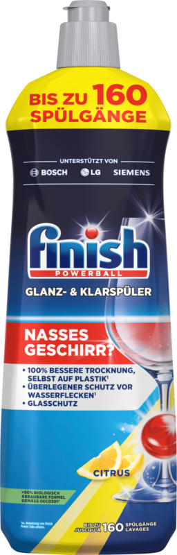 Finish Powerball Glanz- & Klarspüler Citrus