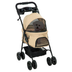 PawHut Hunde-Zubehör khaki Polyester B/H/L: ca. 45x67x96 cm