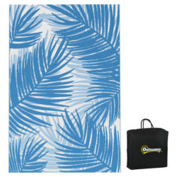 Outsunny Outdoor-Teppich blau B/H/L: ca. 274x182x0,3 cm