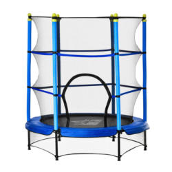 HOMCOM Trampolin blau B/H/L: ca. 140x140x160 cm