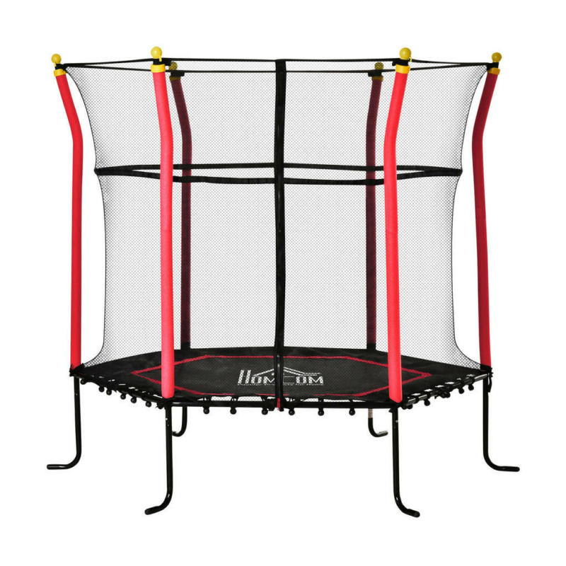 HOMCOM Trampolin rot B/H/L: ca. 160x160x163,5 cm