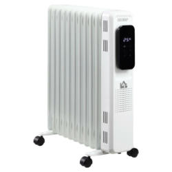 HOMCOM Ölradiator 820-275V90 weiß Kunststoff Edelstahl Polypropylen B/H/L: ca. 24x50,5x63 cm ca. 2720 W