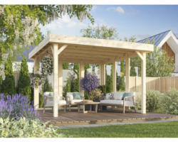 Pavillon Palmako Lucy 12,2 m² 349 x 349 cm natur