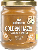 dm-drogerie markt Oatsome Haselnussmus, "Golden Hazel" Feelgood Spread, Haselnuss Vanille - bis 31.07.2024