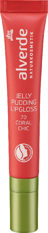 alverde NATURKOSMETIK Lipgloss Jelly Pudding 70 Coral Chic