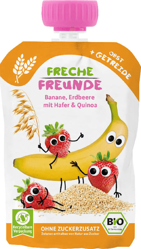 Freche Freunde Quetschie Banane, Erdbeere mit Hafer & Quinoa ab 6 Monaten
