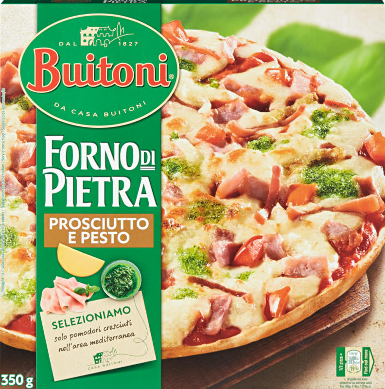 Buitoni Pizza Forno di Pietra, Prosciutto e Pesto, 350 g