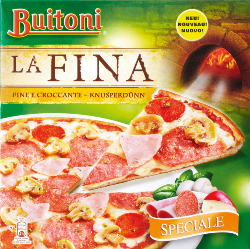 Buitoni Pizza La Fina, Speciale, tiefgekühlt, 350 g