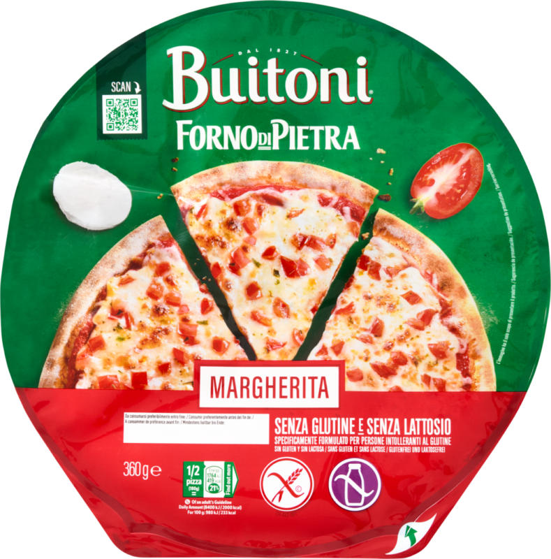 Buitoni Pizza GlutenFree Margherita 360, 360 g