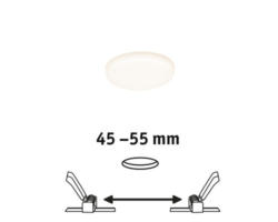 LED Einbauleuchte Paulmann Veluna VariFit LED fest verbaut 360 lm 3000 K 1 -flammig Ø 0 mm satin IP 44 1 Stück ( )