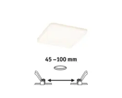 LED Einbauleuchte Paulmann Veluna VariFit LED fest verbaut 650 lm 3000 K 1 -flammig Ø 0 mm satin IP 44 1 Stück ( )