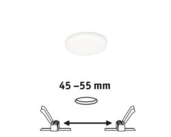 LED Einbauleuchte Paulmann VariFit Veluna LED fest verbaut 400 lm 4000 K 1 -flammig Ø 75 mm satin IP 44 1 Stück ( )