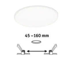 LED Einbauleuchte Paulmann VariFit Veluna LED fest verbaut 1500 lm 4000 K 1 -flammig Ø 185 mm satin IP 44 1 Stück ( )