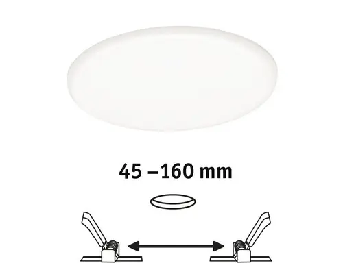 LED Einbauleuchte Paulmann VariFit Veluna LED fest verbaut 1500 lm 4000 K 1 -flammig Ø 185 mm satin IP 44 1 Stück ( )