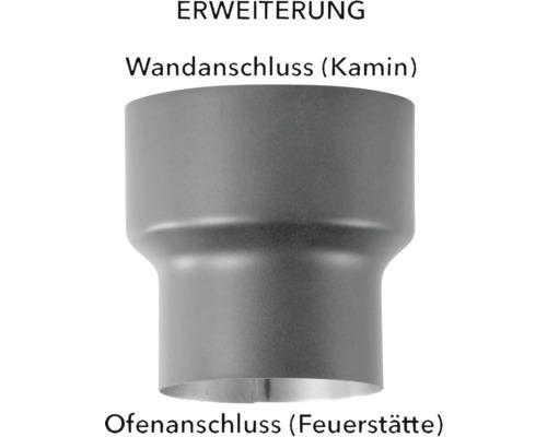 Ofenrohr-Erweiterung Bertrams Ø 150-200 mm senotherm UHT-Hydro gussgrau